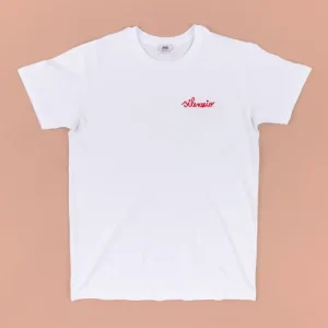 T shirt ricamata Silenzio Bianca