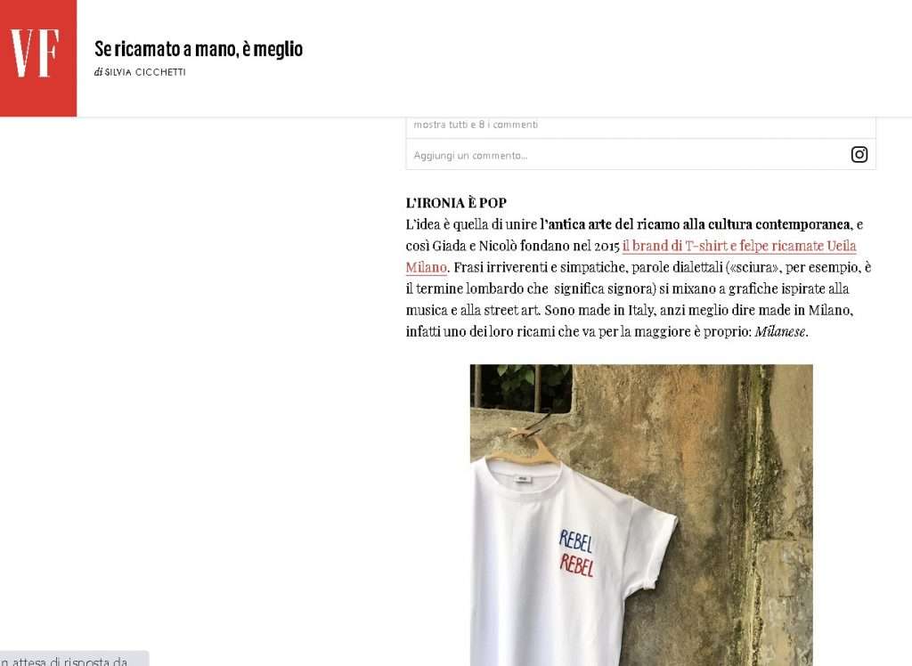 t shirt ricamate ueila milano